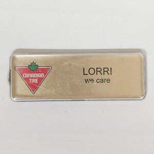 CANADIAN TIRE EMPLOYEE Name Badge Plastic